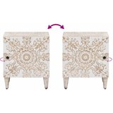  Noćni ormar Bijelo 40 x 33,5 x 46 cm Čvrsto drvo manga | shoptok.hr