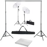 In Komplet za fotografski studio z ozadjem, svetilkami in dežniki | Shoptok.si