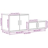  Kabinet za shranjevanje Črn 127x41x40 cm Inženirski les | Shoptok.si