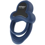 HoneyPlayBox - Anello-App-Controlled Vibrating Double Cock Ring with Clitoral Stimulator Blue