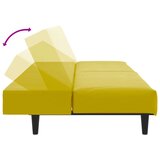  2-dijelni set sofa žuti baršunasti | shoptok.hr
