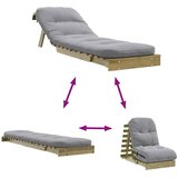  Futon na razvlačenje s madracem 60 x 206 x 11 cm od borovine | Eponuda.com