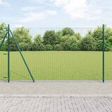  Ograda s stupovima Zelena 1.6 x 10 m Čelik | shoptok.hr