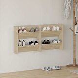  Zidni ormarići za cipele 2 kom boja hrasta 60x18x60 cm drveni | shoptok.hr