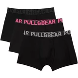 Pull&Bear Bokserice svijetlosiva / tamo siva / roza / crna