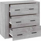  Komoda sivog hrasta sonome 80x33x70 cm od konstruiranog drva Siva | shoptok.hr