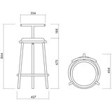 noo.ma Bež metalna barska stolica (visine sjedala 68 cm) Hogo – | shoptok.hr
