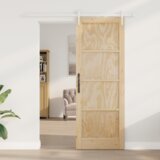 vidaXL klizna vrata s opremom 78x211 cm od čvrstog borovog drveta | shoptok.hr
