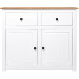  Komoda od borovine bijela 93 x 40 x 80 cm asortiman Panama | shoptok.hr