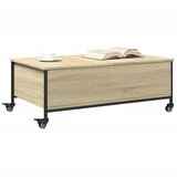  Stolić za kavu s kotačima boja hrasta sonome 91x55x34 cm drveni | Eponuda.com