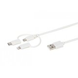 Vivanco Kabl USB za iPhone, 3u1, 1m, Beli Cene
