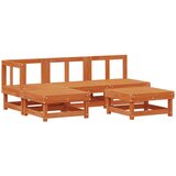  Set lounge namještaja za vrt 13 pcs Vosak smeđa i taupe - Vosak smeđa bor | shoptok.hr