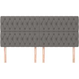  Uzglavlja 4 kom tamnosivi 90x7x78/88 cm od tkanine | shoptok.hr