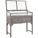 vidaXL Visoka greda z rastlinjakom 110x54x120 cm trden les jelke | Shoptok.si