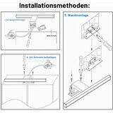 AZHIEN LED svetilka za ogledalo 30cm, 4000K, IP44 | Shoptok.si