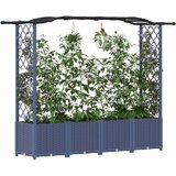  Povišeni krevet s mrežom i krovom Sivi 204 x 40 x 141 cm PP | Eponuda.com
