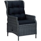 Maison Chic Nastavljiv Vrtni Stoli - Stol za vrt z blazinami poli ratan temno siv JS27, (21877774) | Shoptok.si