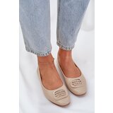 Boto PS1 Ballet Flats On Flat Sole With Decoration Beige Ainoria | Eponuda.ba