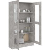  Vitrina siva boja betona 82,5 x 30,5 x 150 cm konstruirano drvo | Eponuda.ba