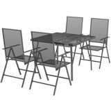  5-dijelni vrtni blagovaonski set antracit čelični | shoptok.hr