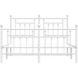  Metalni okvir kreveta uzglavlje i podnožje bijeli 140x200 cm | shoptok.hr