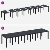  Stol za vrt Antracit 400 x 100 x 73 cm poliratan | shoptok.hr