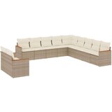 11-dijelni set vrtnih sofa od poliratana s jastucima bež | shoptok.hr