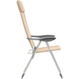  Zložljivi stoli za kampiranje 2 kosa kremne barve aluminij, (20817040) | Shoptok.si