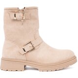 Shelvt Stylish jen-beige ankle boots with decorative buckles Cijene