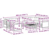  Set vanjskih sofa 10 kom. Prirodna i antracit Smeđa | shoptok.hr