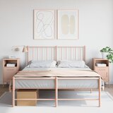  Noćni ormarići 2 kom ružičasti 36x39x68 cm čelik | shoptok.hr