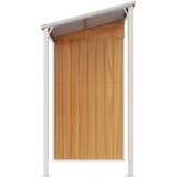 vidaXL Vrtna kućica s dužim krovom svjetlosmeđa 277x110 5x181 cm čelik | shoptok.hr