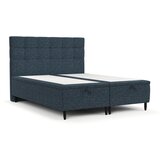Maison de Rêve Tamno plavi tapecirani bračni krevet s prostorom za odlaganje 180x200 cm Senses – Cijene