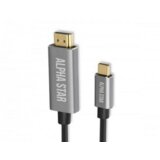 Alpha Star Kabl TIP-C-muški - LIGHTNING(za iPHONE -muški /dužina 2m/3A/Aluminium /beli pvc 111107