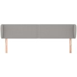  Uzglavlje s ušima svjetlosivo 183x23x78/88 cm od tkanine | shoptok.hr