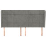  Uzglavlje s ušima svjetlosivo 163x23x118/128 cm obaršunasti | shoptok.hr