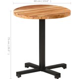 Bistro stolić okrugli Ø 70 x 75 cm od masivnog bagremovog drva | shoptok.hr