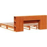  Krevet s regalom za knjige bez madraca 200x200 cm masivno drvo | shoptok.hr