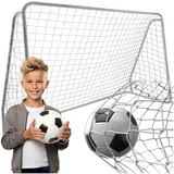 Nogometni gol 213x150x90 cm - ojačana, bijela