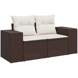 vidaXL 7-dijelni set vrtnih sofa od poliratana s jastucima smeđi | shoptok.hr
