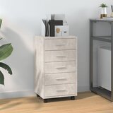 The Living Store Predalnik na kolesih betonsko siv inženirski les - Omarica S Predali, (21429964) Cene