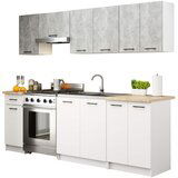 AKORD KITCHEN FURNITURE SET OLIWIA 2.4M BETON-BELA, (21702852) | Shoptok.si