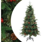 vidaXL Umjetno božićno drvce s nogom Zelena 120 cm PVC, PE i čelik | shoptok.hr