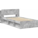  Okvir kreveta s pohranom s uzglavljem Betonska siva 90 x 200 cm | shoptok.hr