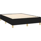  Box spring postelja z vzmetnico črna 140x200 cm blago, (20725867) | Shoptok.si