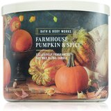 Bath & Body Works Farmhouse Pumpkin & Spice dišeča sveča 411 g | Shoptok.si