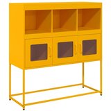 vidaXL Komoda gorčično rumena 100,5x39x107 cm hladno valjano jeklo | Shoptok.si