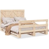  Okvir za krevet s uzglavljem 160 x 200 cm od masivne borovine | shoptok.hr