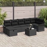  Sjedeća garnitura za vrt 8 kom. Poli ratan Smeđa 55 x 55 x 37 cm | shoptok.hr