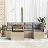  Sjedeća garnitura za vrt 6 kom. 5-Broj sjedala Bež i siva | shoptok.hr